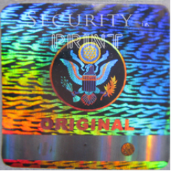 Square 25mm Silver Self-Adhesive Hologram Security Sticker S25-3S